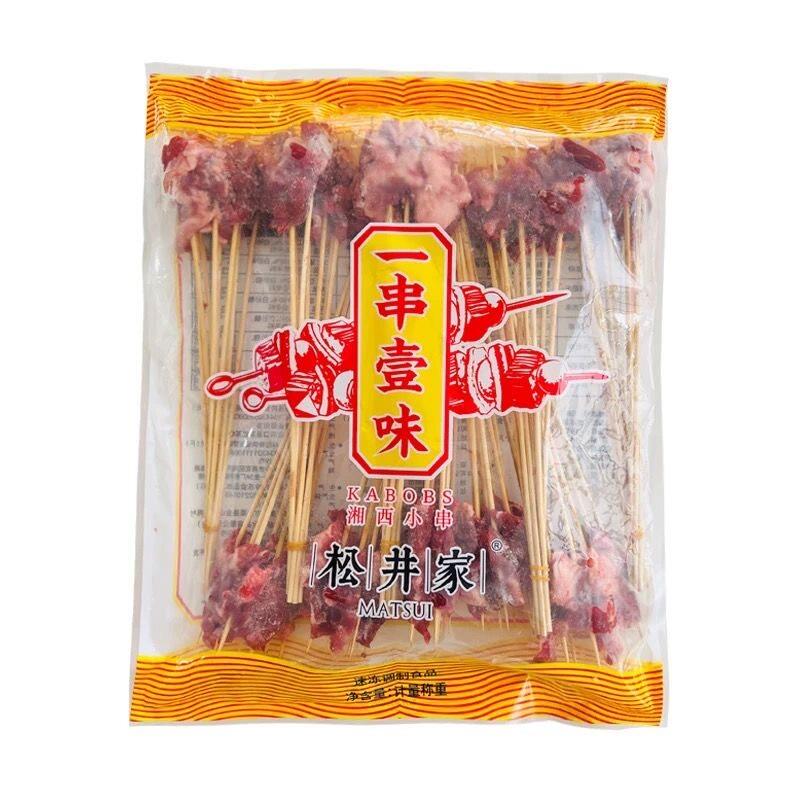 新品松井家牛肉筋小串整箱湘西小串户外烧烤油炸食材牛肉小半成品