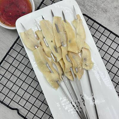 新品铁签牛心管串商用半成品烧烤食材新鲜牛肉牛黄喉串涮锅串串香