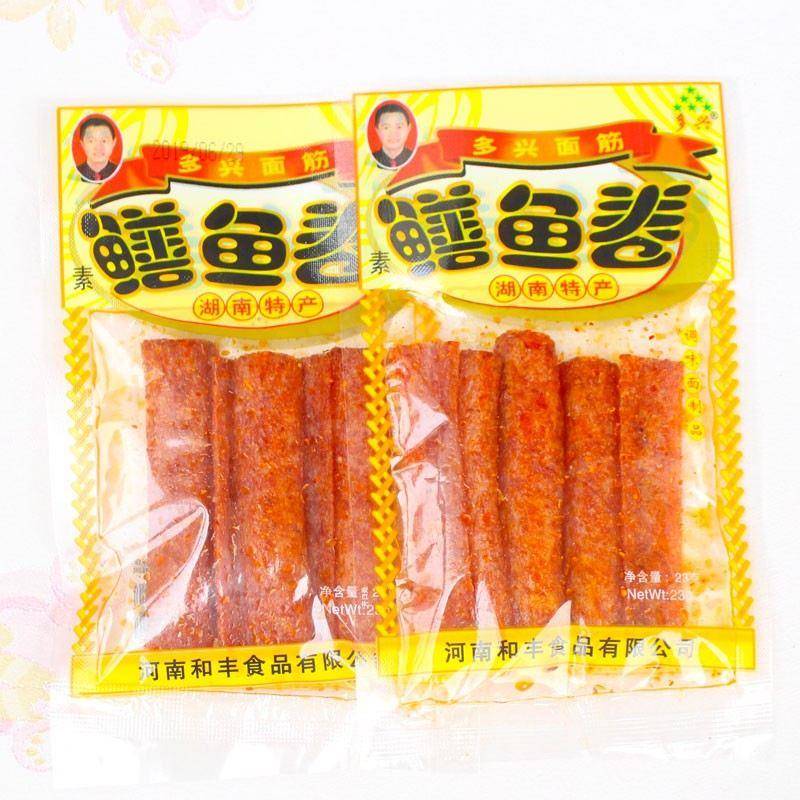 多兴辣条 双胞胎鳝鱼卷网红几毛钱8090后怀旧好吃不贵的零食包邮