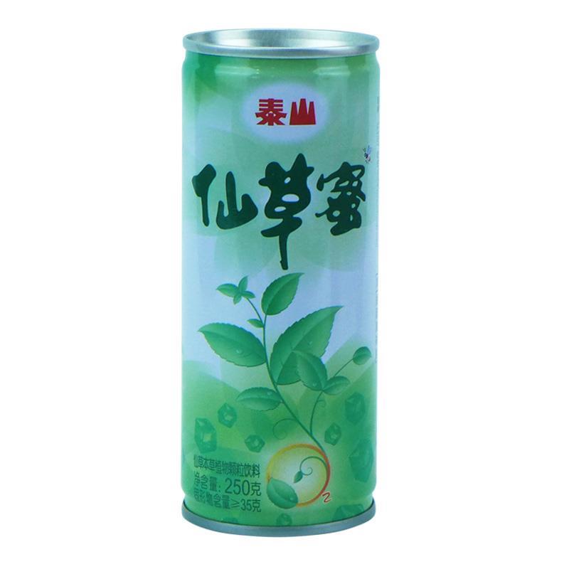 泰山仙草蜜250ML*12罐整箱凉茶饮料烧仙草冻黑凉粉包邮【易变形】