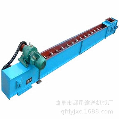 水平爬坡刮板输送机 沙河市粉料刮板输送K机 不锈钢刮板上料机qk