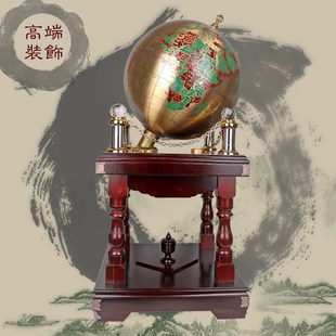 地球仪落地摆件实木纯q铜礼品办公室校庆毕业庆典公司乔迁开业