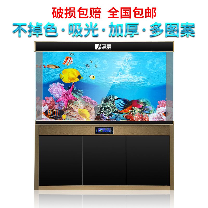 鱼缸背景纸高清水族箱装饰背景y画背景图鱼缸造景壁纸加厚高清双