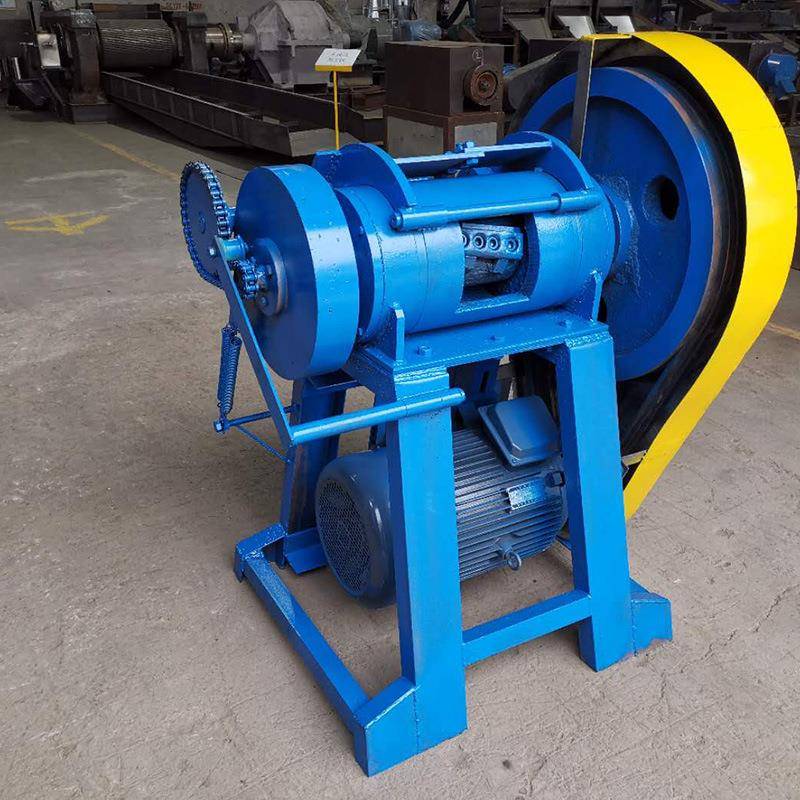 工程轮胎切条打块机大型轮胎电动切胶机半自动圈口钢丝分离机