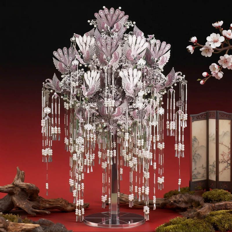 凤冠拼装粉色二十黛狂模