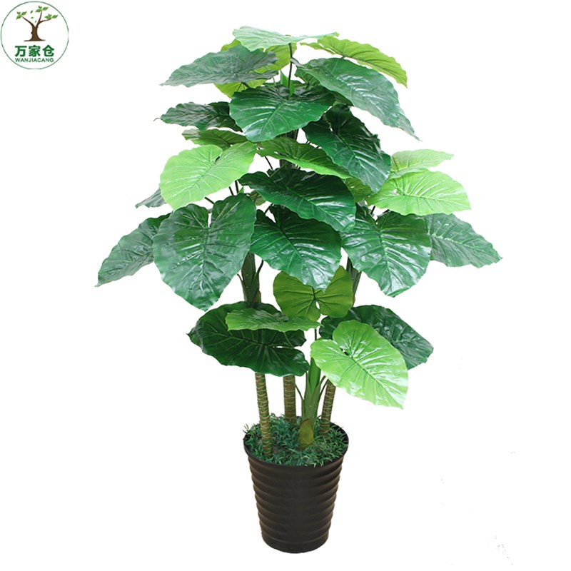 仿真盆栽摆件发财树植物塑料花客厅大叶滴水观音假花室内装饰龟背