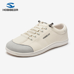 HOBIBEAR男女4e宽楦赤足鞋秋季皮面宽头室内健身训练开车休闲徒步