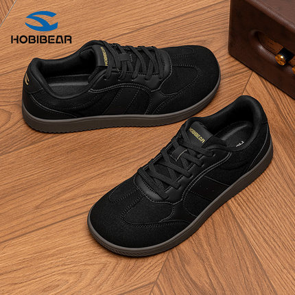 HOBIBEAR德训鞋男女士宽楦赤足室内健身训练4E宽头平步零落差复古