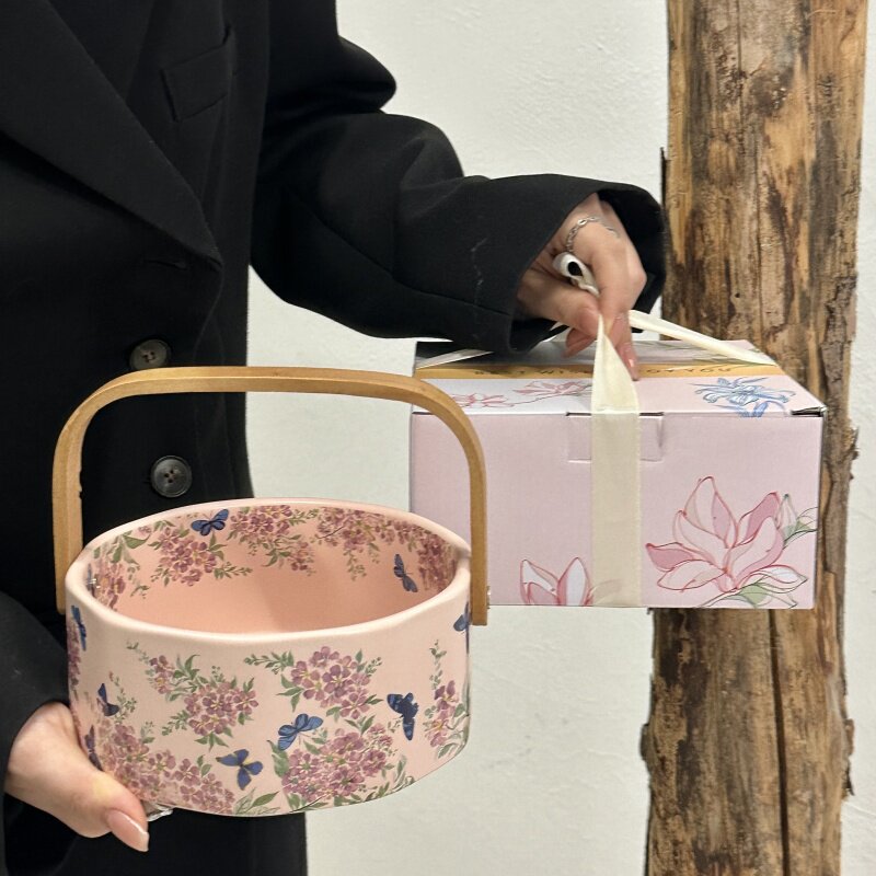 高颜值干果盘陶瓷水果盘客厅家用点心盘茶几瓜子果篮伴手礼高级感
