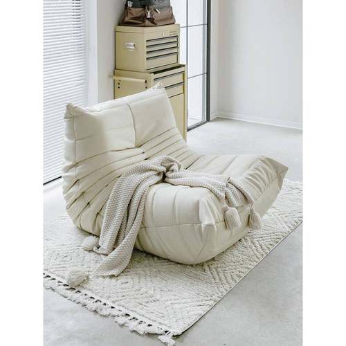 毛毛虫沙发togo阳台休闲单人椅现代客厅可躺可睡奶油躺卧懒人沙发