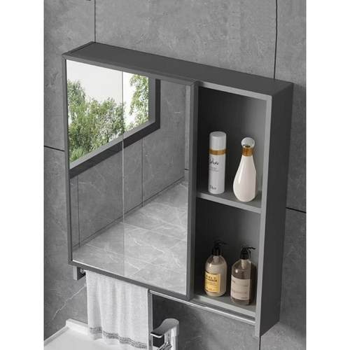 太空铝挂墙式浴室镜柜浴室柜组合卫生间储物箱镜子收纳盒单独镜箱