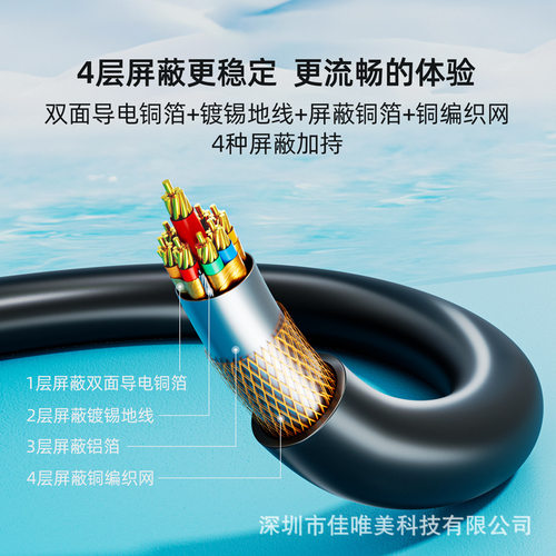 dp转dp电脑转接线1米带磁环连接d