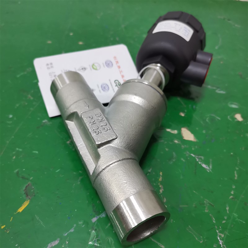 y型气动角座阀焊接灌装制药气控高温蒸汽截止阀防水锤切断阀y661f