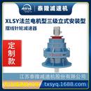 法兰型摆线针轮减速机器 工厂定制 XLS三级立式 电机型 双轴型