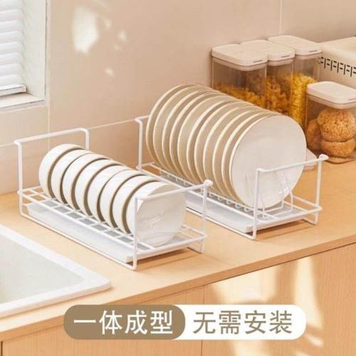窗台窄款碗碟架台面厨房置物架碗盘内盘L子收纳小型碗柜沥水橱柜