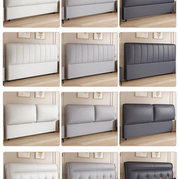 床头实木软包科技布靠背现代简约双人家用靠背板床头单买免洗靠垫