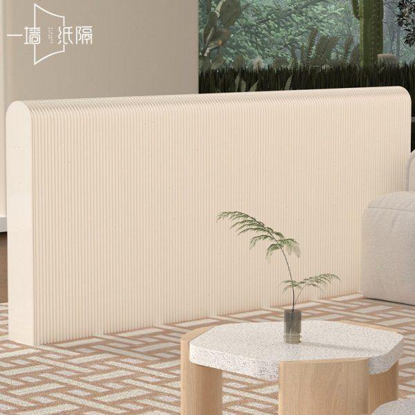 纸屏风隔断墙办公室隔断玄关客厅美容院遮挡分隔折叠挡板简易自装