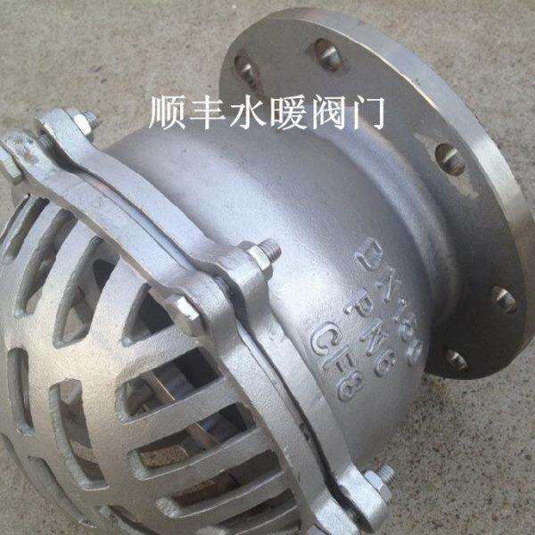 不锈钢法兰底阀/H42W-6P10P16P水泵头花篮头水泵吸水阀水泵底阀