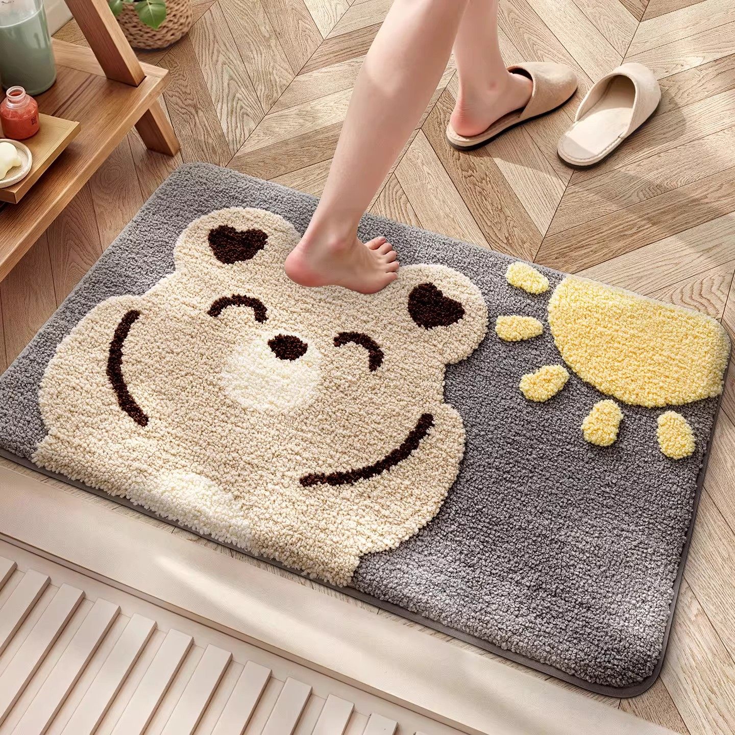 大江浴室吸水脚垫卡通厕所防滑地毯加厚植绒洗手间专用卫生间地垫,家庭/个人清洁工具,地垫,淘宝优惠券,粉丝福利购,淘宝优惠卷