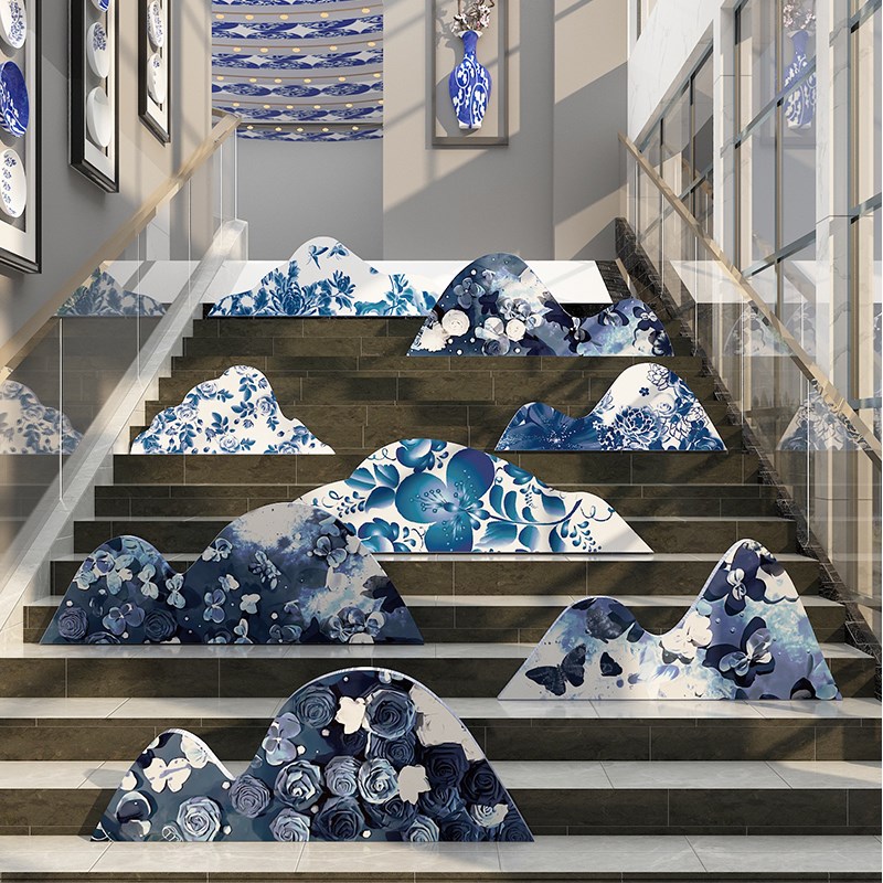 幼儿园扎染环创成品非遗文化主题墙面装吊饰材料走廊挂画场景布置