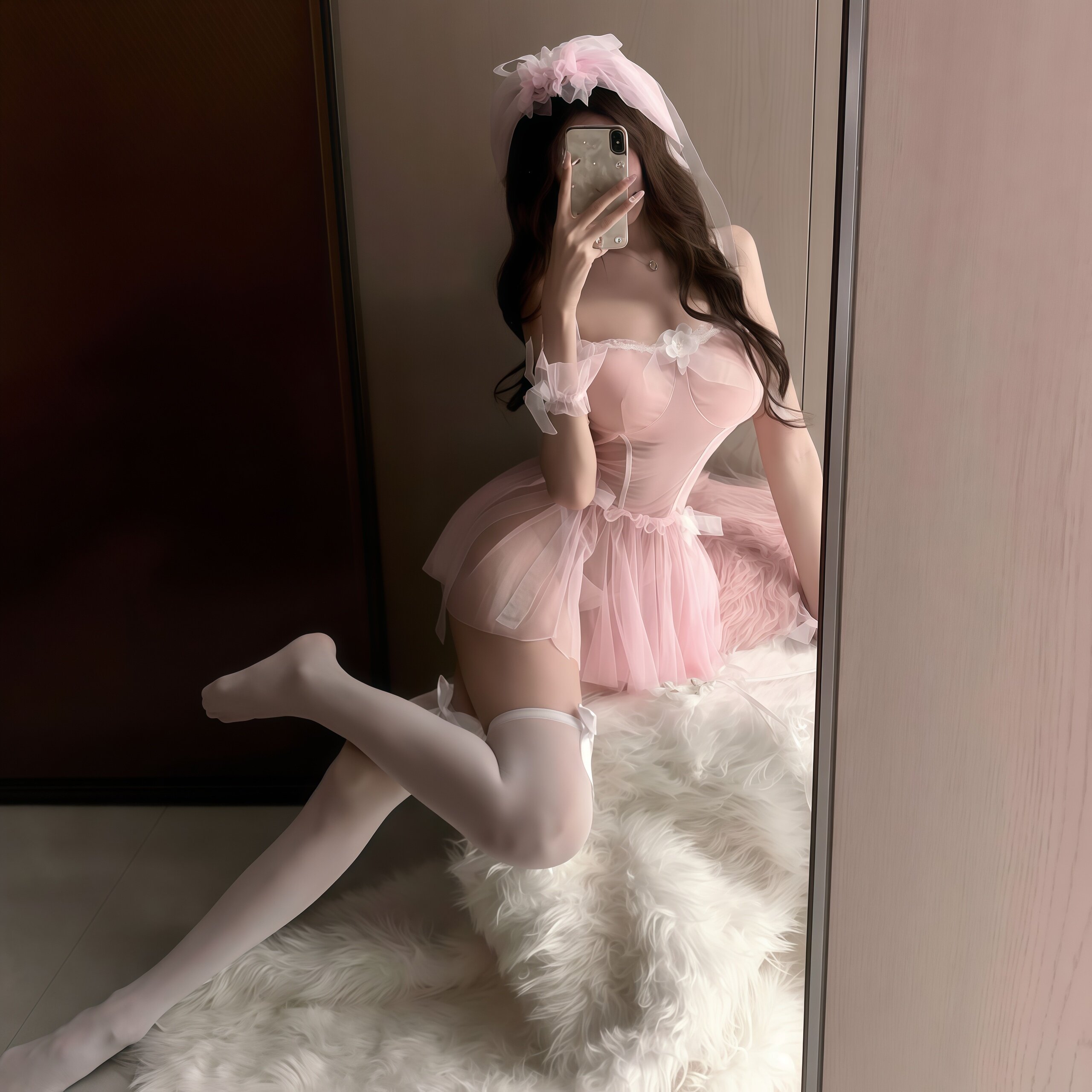 性感情qu内衣纯欲网纱婚纱制服套装调情性趣睡衣诱惑禁欲系qqny女