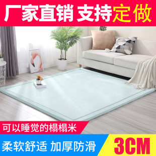 榻榻米地垫珊瑚绒卧室客厅加厚地毯飘窗垫床边儿童U宝宝爬行垫定