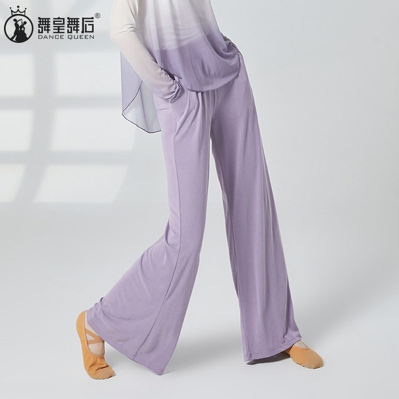 2024春新古典舞服阔腿t直筒口袋万年裤子女成人舞蹈服形体训练裤