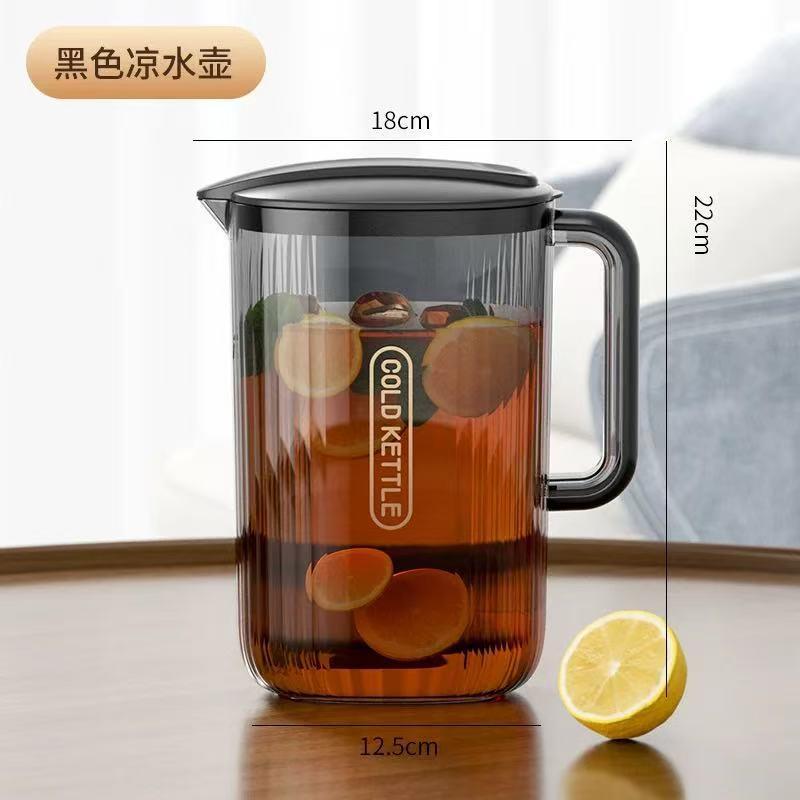 塑料冷水壶超大容量凉开水壶耐高温家用泡茶套装果汁饮料水杯商用