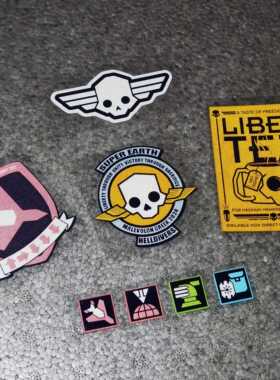 SOKO贴贴 绝地潜兵地狱潜者2helldivers车贴贴纸 三角窗摩托机箱