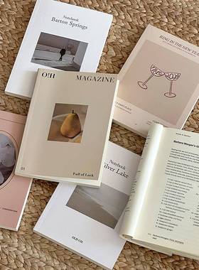 ins家居软装桌面摆件拍照道具英文内页时尚杂志书样板间装饰道具