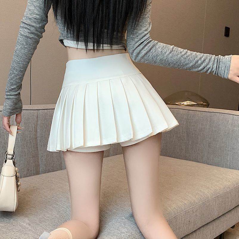 纯欲风辣妹超短裙防走光裙子2026春夏新款高腰显瘦开叉百褶半身裙