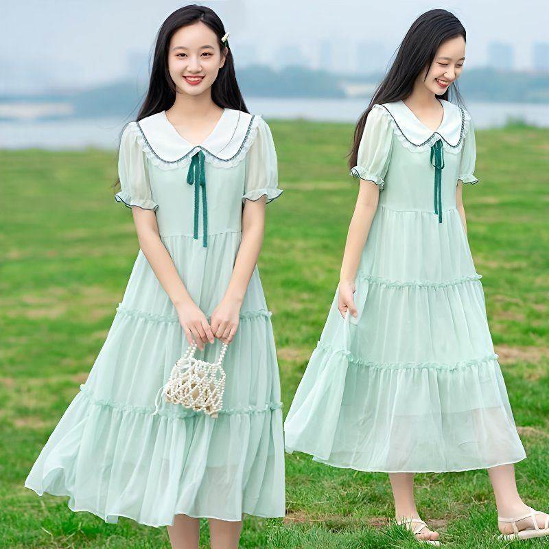 少女连衣裙夏季雪纺长裙