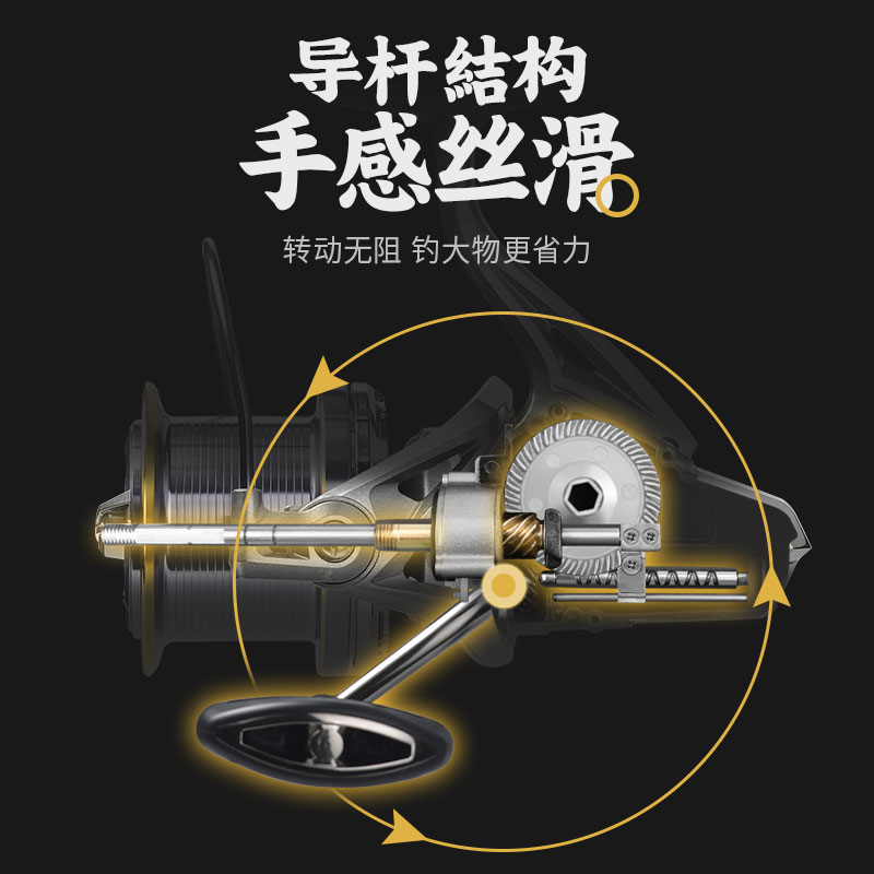海杆防海水纺车轮全金属无间隙斜口杯渔轮K鱼轮海钓海竿抛竿远投