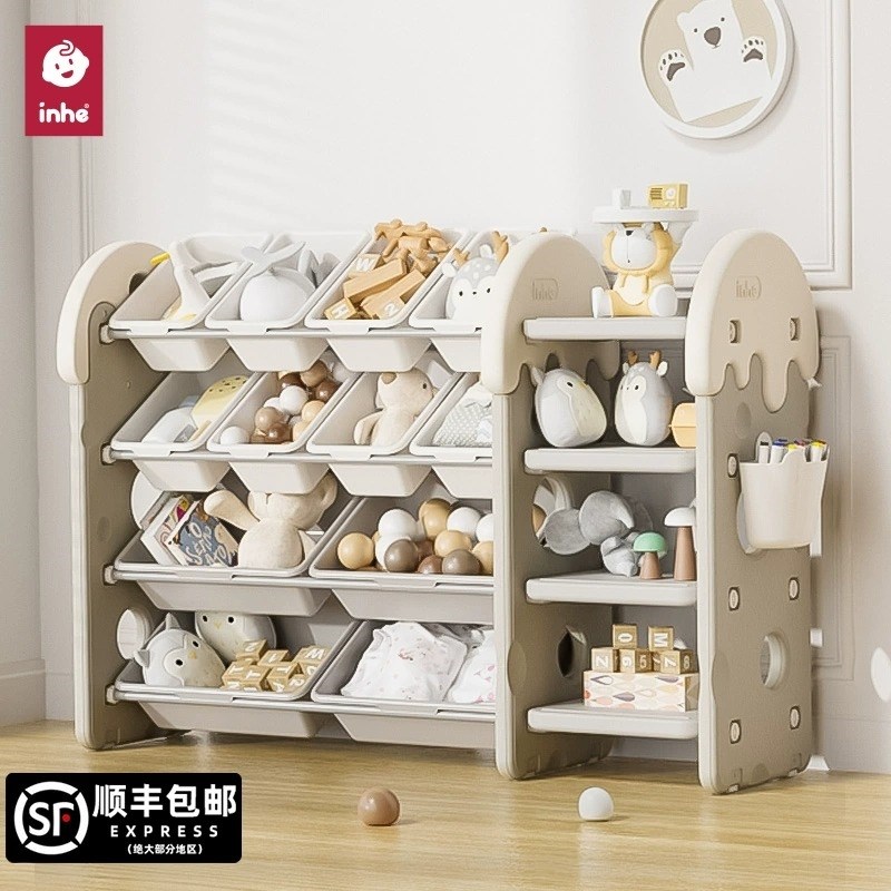 儿童玩具收纳架带轮宝宝收纳柜稳固不晃无味多P层置物整理箱储物