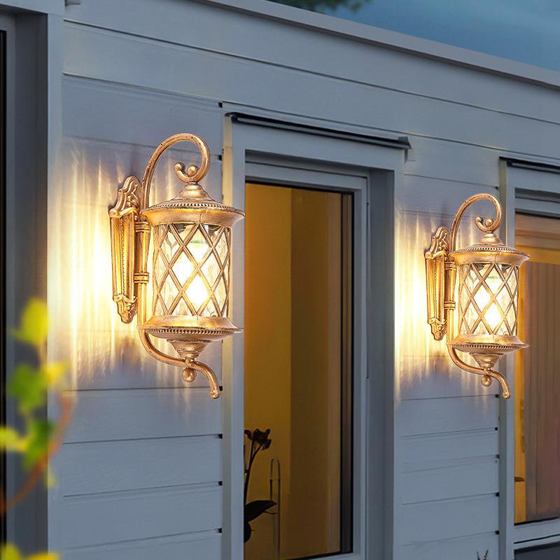 户外壁灯别墅大门外置太阳能防水墙壁灯花园外墙灯室外过道庭院灯