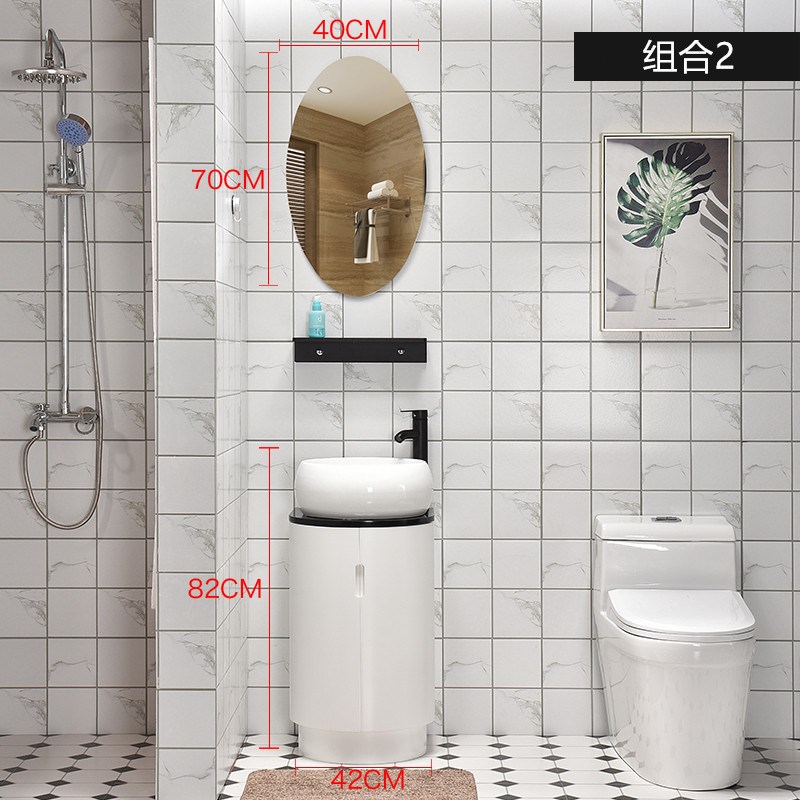 42cm小尺寸洗手洗o脸洗手盆洗漱台小户型浴室柜组合卫生间吊柜落