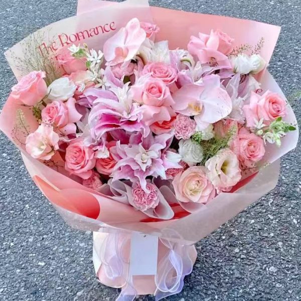 重瓣百合康乃馨送长辈鲜花混搭花束鲜花北京天津太原送花繁花阁