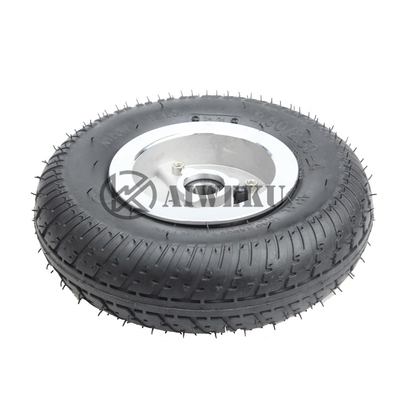 电动滑板车配件2.80/2.50-4内外胎和轮毂三轮车老人代步车轮子