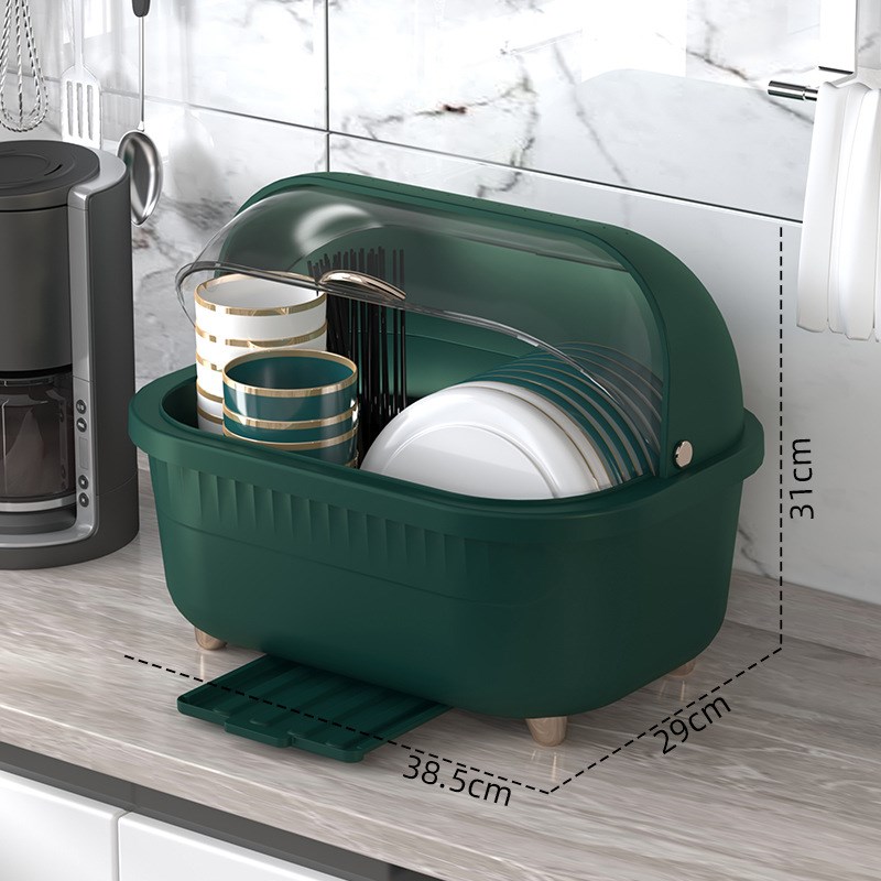 碗筷收纳盒碗柜带盖装餐具碗盘箱放碗家用置物厨房碗架沥水碗碟架