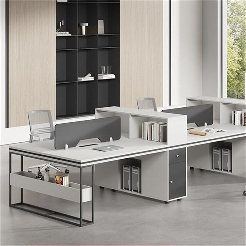 现代办公室职员办公桌椅组合员工屏风工位卡座2/4/6人事财务桌