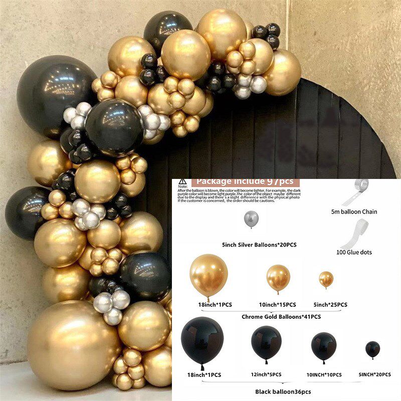 跨境气球链套装 生日聚会布置 结婚表白背景装饰情人节周年气球链