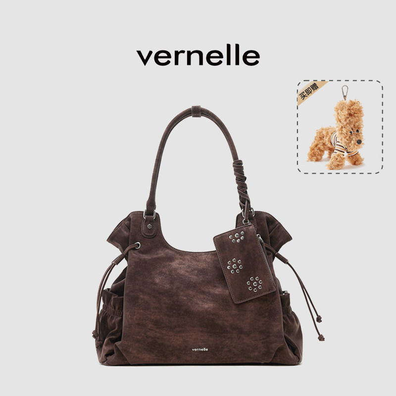 vernelle秋冬复古大容量包包女原创麦兜腋下包高级感单肩斜挎包,箱包皮具/热销女包/男包,腋下包,淘宝优惠券,粉丝福利购,淘宝优惠卷