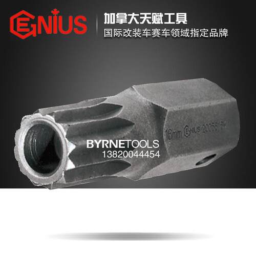 天赋GENIUS进口工具12角中空旋具螺丝批头德国大众车专用2005616M