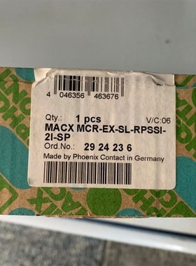 PHOENIX菲尼克斯馈电隔离器MACX MCR-EX-SL-RPSSI-2I-SP 2924236