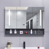 间镜子柜智能镜柜除雾挂墙式 带灯新款 置物架一体简约储物壁挂凉压
