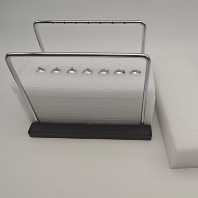 定制牛顿摆球不锈钢球木底座混沌摆碰撞球塑料底座永动球创意摆件