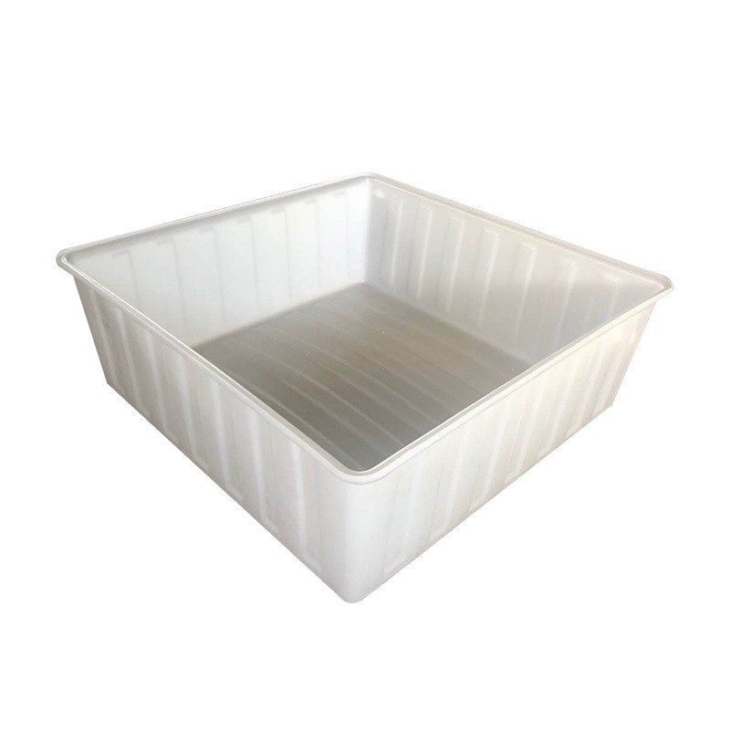 恒尊方形塑料箱长方形周转箱 塑料水箱水产海鲜养殖箱方桶白色