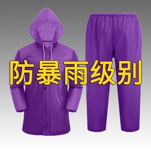 雨衣套装 男女式 长款 全身防暴雨牛筋海胶分体劳保采茶工地路政雨裤