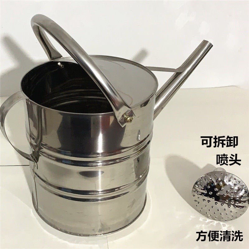 洒水壶不锈皮家用浇菜浇花水壶淋花喷壶浇水壶不锈钢洒水桶喷壶