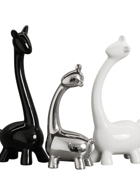 一家三口小鹿家居饰品摆件轻奢高档高级感小众客厅电视柜酒柜装饰